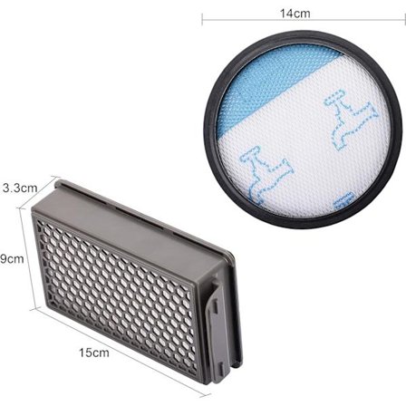 2-pack ersättningsfilter med Rowenta Compact Power Cyclone RO3718EA, RO3724EA, RO3731EA, RO3753EA