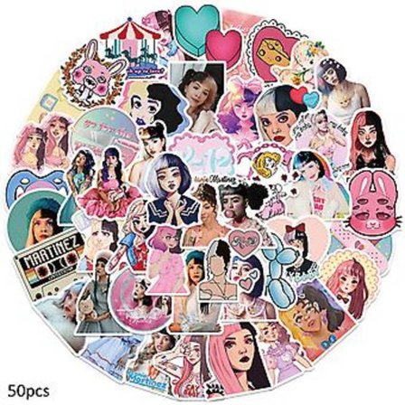 50-pak Melanie Martinez klistremerker dekaler for vannflasker skateboard laptop bagasje telefon graffiti ( )