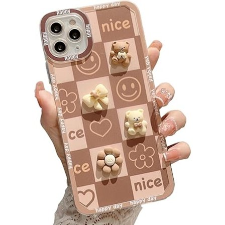 Kompatibel med iPhone 11 Pro Max deksel for kvinner jenter søt