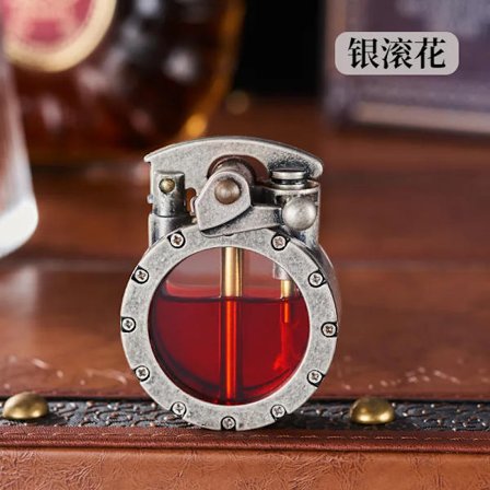 Retro Transparent Olie Tank Metal Rocker Karosin Lighter Personlighed Vindtæt Cigarette Lighter