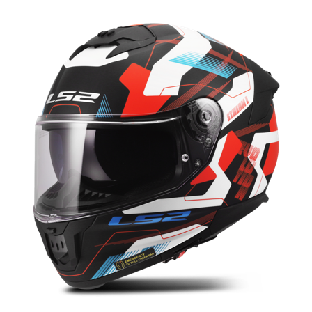 LS2 FF808 Stream II Mika Integralhjälm Vit/Blå/Röd M