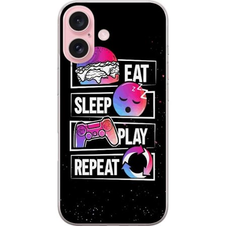 Kompatibelt Mobilskal till Apple Apple iPhone 16 Äta Sova Spela