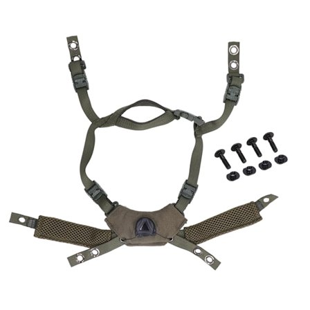 Justerbart opphengsystem med dreiehjul Hakestropp Hjelmtilbehør for Fast for MICH for Wendy Hjelm OD Grønn