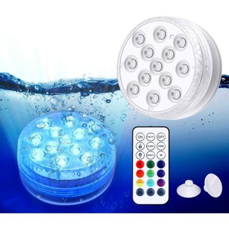 Dykljus 13 lampor 7 cm infraröd fyrtrådig fullfärgs LED-fjärrkontroll Dykljusknapp Fjärrkontroll,Landskap