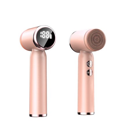 Rensebørste for ansikt - Sett 6 i 1, Oppladbar Vanntett Eksfolierende (Rosa)