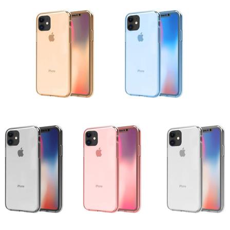 Skyddande Dubbelsidigt Silikonskal - Iphone 12 Guld