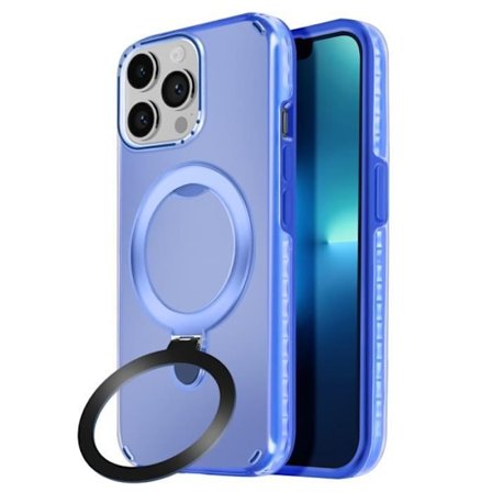 MagSafe kuori - Iskunkestävä - iPhone 13 Pro - Taivutettava tuki - Sininen - Kaksimateriaalinen
