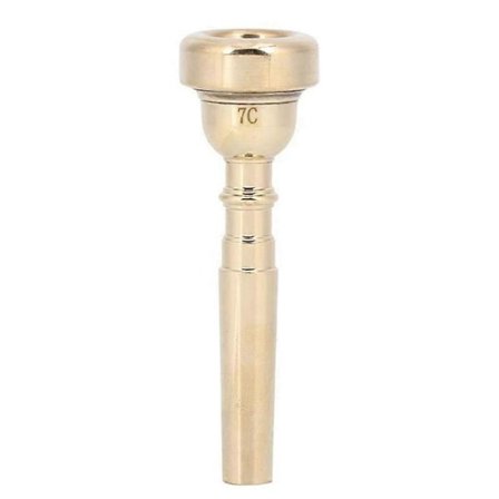 Trumpetmunstycke i metall, Trumpetmunstycke, Professionell horninstrumenttillbehör i mässing (Guld 7C)