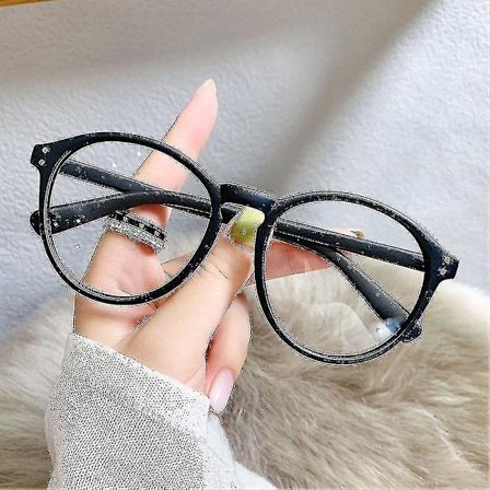 Sinisen valon suodattavat silmälasit miehille ja naisille, vintage-tyyliset, paksu pyöreä kehys