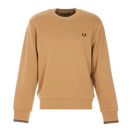 Fred Perry, Sweatshirt with Logo Beige, Heren, Maat:XL