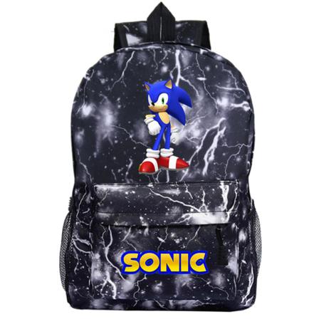 Sonic the Hedgehog -poikien reppu, suurikapasiteettinen koululaukku, harmaa