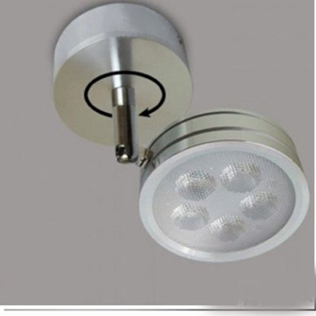 LED-vägglampa, badrumslampa, 1 justerbar spotlight taklampa