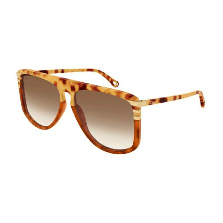 Chloé Solbriller Ch0104S Brun, Dame Solbriller, Størrelse: ONE Size