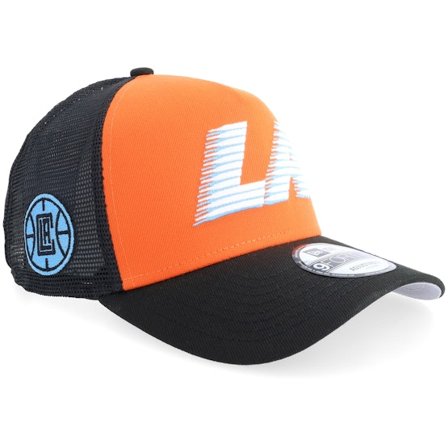New Era - Naranja trucker Gorra - Los Angeles Clippers NBA City Edition 9FORTY A-Frame Trucker @ Hatstore