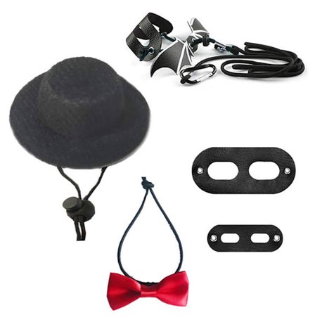 Øgle Traction Tau Hatt Sløyfe Mykt Lær Reptil Skjeggete Drage Sele Bånd Halloween Kostyme Klær Kjæledyrutstyr for Amfibier Små Dyr