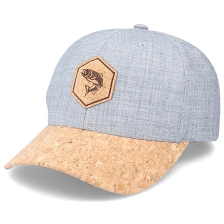 Hunter - Trout Patch Heather Grey/Cork Adjustable Adjustable Grey Cap - @ Hatstore
