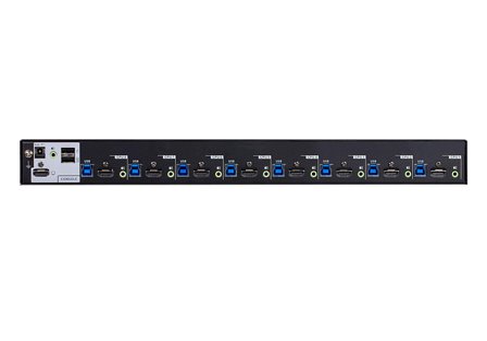 ATEN N CS18208 - KVM / audio / USB switch - 8 x KVM / audio / USB - 1 local user - rack-mountable - DC power