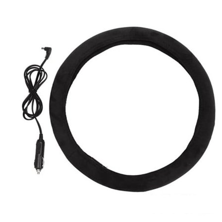 Uppvärmd rattmuff Vinter Handvärmare 12v Uppvärmd Auto Ratt [DB]