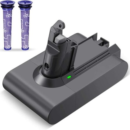Vaihdettava akku Dyson V6 DC62 DC58 DC59 - Li-Ion, 3000mAh, suodattimilla KLB