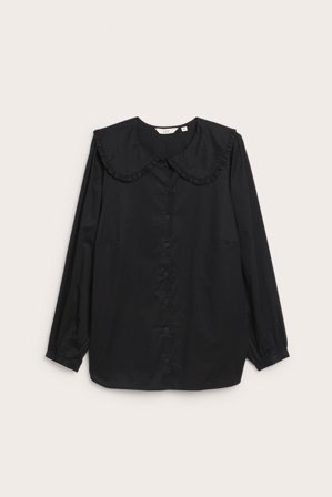 Kappahl | Bluse med krage | Svart