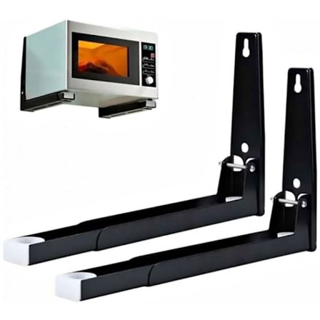 Mikrobølgeovn Beslag Vægmontering Rustfrit Stål Justerbar Foldbar til Hjemmekøkken, med Skruer