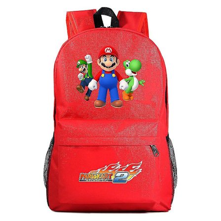 Super Mario Ryggsekk For Tenåringer - Skolesekk med Stor Kapasitet For Studenter - Unisex Fritidsreisesekk - Ideell For Barn