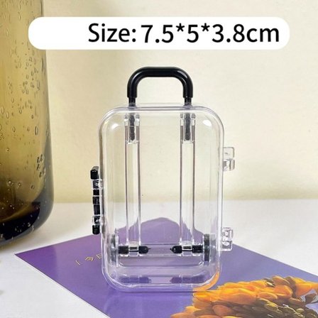 Mini Rulle rejsekuffert Lille bagagevogns kuffert SORT S