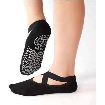 Go Go Gadget - Ballerina Yoga Dans Yoga & Pilates Strumpor - Halkfria, Stängd Tå, Svart