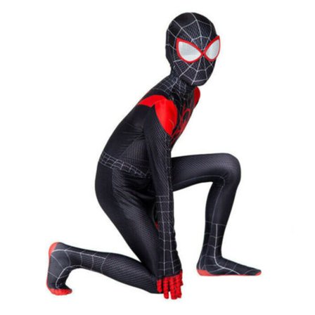 Spider Man Into the Superhero Kids Miles Morales Cosplay Vuxen H -i