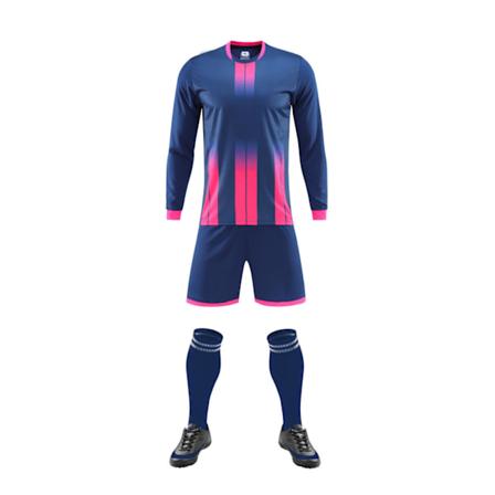 1 sett spesialtilpasset fotballdrakt menn gutter fotballtøysett langermet fotballuniform Voksen keepersportsdress for barn treningsdress royal blue 