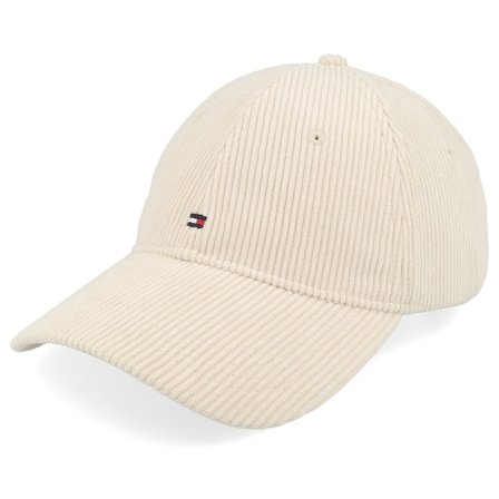 Tommy Hilfiger - Beige unconstructed Cap - Th Flag 6 Panel Corduroy Cap Classic Beige Dat Cap / Unstructured @ Hatstore