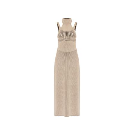 Aeron, Macon dress Beige, Dames, Maat:L,Viscose