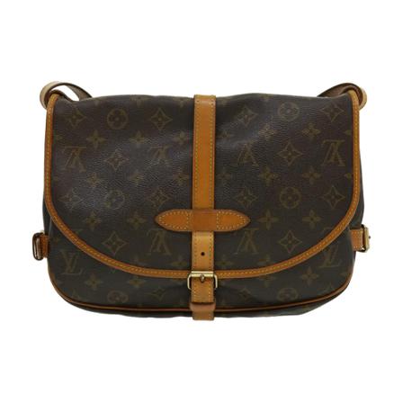 Louis Vuitton Vintage, Pre-owned Saumur 30 Monogram Messenger Bag Bruin, Dames, Maat:ONE Size