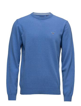 Superfine Lambswool Crew T-shirts Long-sleeved Blå GANT