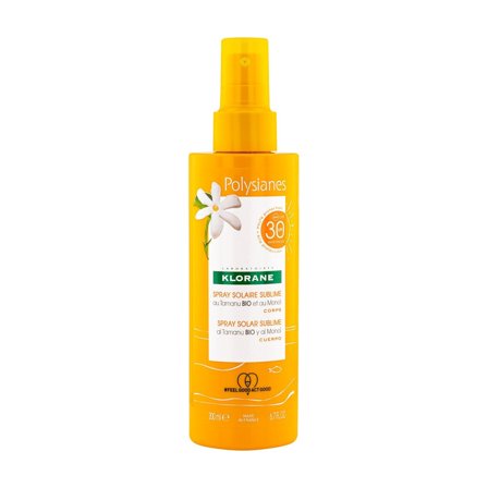 Klorane Spray Solare Sublime SPF 30 Corpo al Tamanu BIO e Monoi 200ml - Spray solare corpo alta prot.