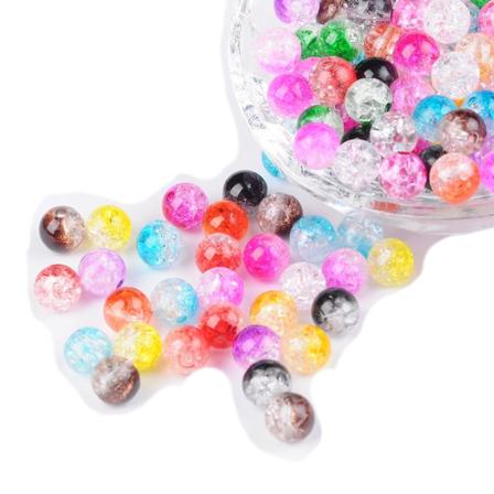 8 Mm Krackelerade Akryl Pärlor 60 St