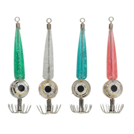 4 stk. LED Fiske Lokkelys Selvlysende Undervanns Fiske Lokkelys Undervannslampe med Krok