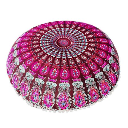 Suuret Mandala-lattiatyynyt Pyöreät Boheemi Meditaatiotyynynpäällinen Ottomaanien cover