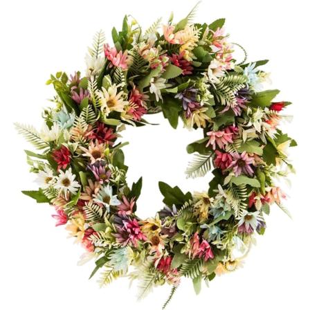 Tekokrysanteemikranssi, koristeellinen villikranssi, kaikki vuodenajat