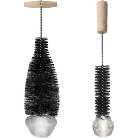 Kompatibla 2 st Svarta Flaskborstar för SodaStream-flaskor Lång och Tunn Borste för Rengöring av Flaskor | Flaskrengöringsborste 33*23.5*9cm/33*13*3cm