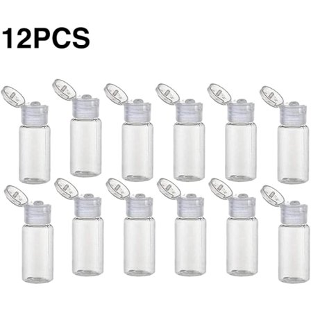 12 stk (20ML / 0,67oz) Klar Tom Plast Prøveflaske Kosmetikk