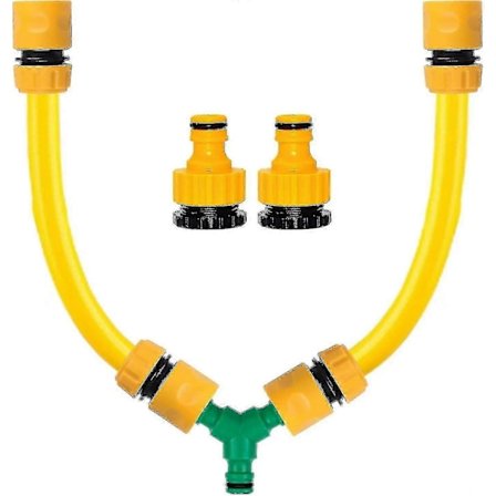 Blandingsbatteri Slangekobling, Bland Nemt Varmt & Koldt Vand, Slangeende Hurtigkobling, 2 I 1 Gevindhane Kobling, Y Splitter Kobling, Perfekt til 