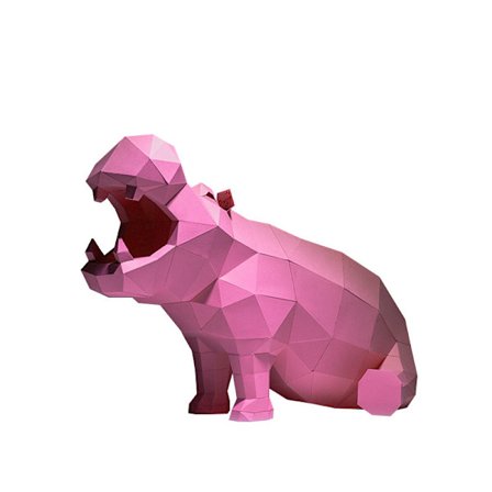 1 stk Kunststatue Flodhest Dekor Dyr Figur Skulptur