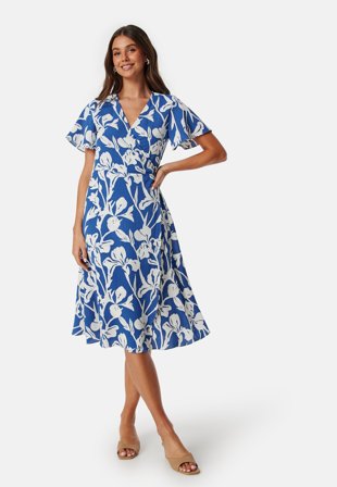 VILA Vilovie S/S Wrap Midi Dress Klær