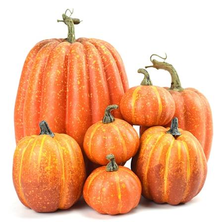 Halloween-simuloituja kurpitsakoristeita 7 kpl Simuloitu kurpitsamalli Tekokurpitsakoriste Fake Pumpkin Crack Orange