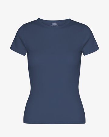Organic Rib T-Shirt - Petrol Blue L