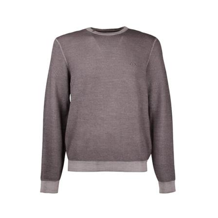 Sun68, Round-neck Knitwear Grijs, Heren, Maat:L,stof