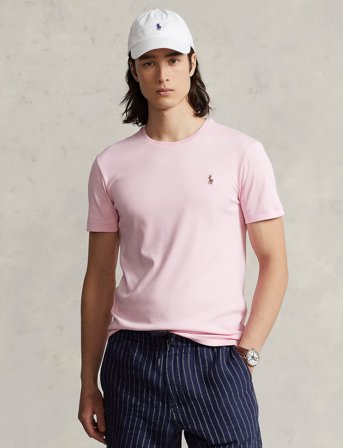 Polo Ralph Lauren Pima Polo-Ssl-Tsh - Pink - XL