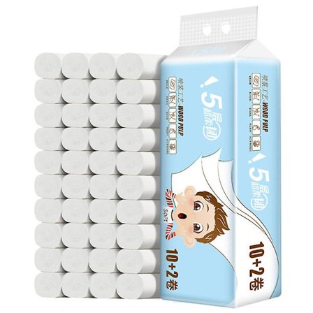 12 ruller kernefri toiletpapir 5-lags rullepapir badeværelse T