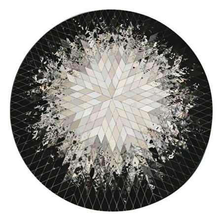 Halkfri Rund Matta Sittdyna Tvättbar Matta Roterande Stolmatta Sovrum 40cm